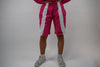 Windbreaker Shorts Pink-Weiß