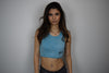 Crop-Top Blau