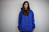 Glitzer Zipp Hoodie Blau